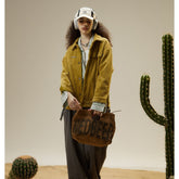 Unisex Jacket Autumn Vintage Loose Lapels Jacket Men's and Women's Tops Coat